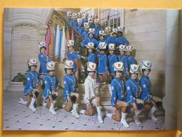 GONESSE - FANFARE ET MAJORETTES "Les Bleuets De Gonesse" 1977 (Double Carte) - Hall De L'Hôtel De Ville - Gonesse