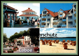 POSTKARTE LABOE KIELER FÖRDE STRANDKÖRBE IMBISS TREPPEN ROLLSTUHL Wheelchair Chaise Roulante Cpa Postcard Ansichtskarte - Laboe