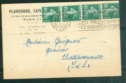 Carte Commerciale Affranchie Par Yvert N° 159 X 4 En Decembre 1926 - AX5528 - Cartas & Documentos