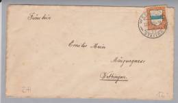 Heimat AG Wettingen Station 1922-12-30 5Rp. Pro Juventute Ortsbrief - Cartas & Documentos