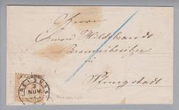 Heimat De BW Freiburg 1864-11-03 Brief Mit Mi#20 Nach Pfungstadt - Briefe U. Dokumente