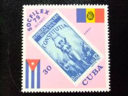 CUBA    1979    EXPOSICION FILATELICA  ( Bucarest )  Yvert  N º Aereo 317 (*) - Poste Aérienne