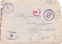 CENSORED COVER FROM GERMANY 1945 WW2 TO ITALIA. - Sonstige & Ohne Zuordnung