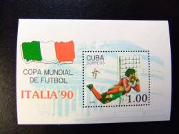 CUBA 1990 COPA MUNDIAL DE FUTBOL ITALIA 90 Yvert  BLOC 117 ** MNH - 1990 – Italien