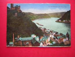 CPA ALLEMAGNE  ST GOARSHAUSEN MIT BURG KATZ   VOYAGEE ?? ECRITE - Loreley