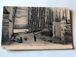 Carte Postale Ancienne : CERGY : Le Chemin De L'Oise , Animé - Cergy Pontoise