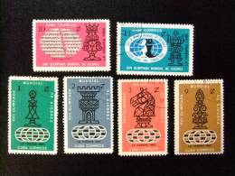 CUBA 1966  17 OLIMPIADA MUNDIAL De AJEDREZ En La HABANA  Yvert 1030 / 1035 º FU - Used Stamps