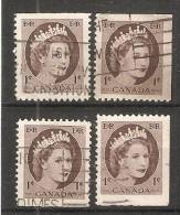 Canada  1954-62  Queen Elizabeth II (o) 1c - Sellos (solo)