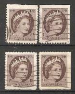 Canada  1954-62  Queen Elizabeth II (o) 1c - Einzelmarken