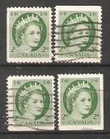 Canada  1954-62  Queen Elizabeth II (o) 2c - Single Stamps
