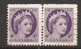 Canada  1954-62  Queen Elizabeth II (o) 4c - Sellos (solo)