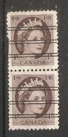 Canada  1954-62  Queen Elizabeth II (o) 1c - Préoblitérés