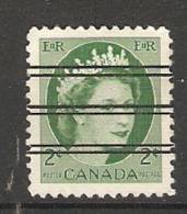 Canada  1954-62  Queen Elizabeth II (o) 2c - Prematasellado