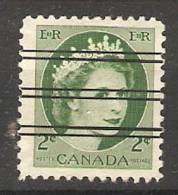 Canada  1954-62  Queen Elizabeth II (o) 2c - Prematasellado