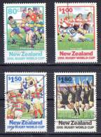 New Zealand 1991 World Cup Rugby Set Of 4 Used - Gebraucht