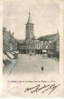 CPA PIONNIERE LE CATEAU (Nord) - Vue De La Place Côté De L'église - Le Cateau