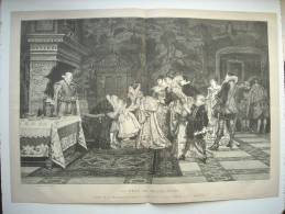 GRAVURE 1876. LA FETE DU GRAND-PERE. D’APRES LE TABLEAU DE M. ALEXANDRE-LOUIS LELOIR. GRAVURE DE M. A. BELLENGER. - Estampes & Gravures