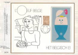 Carte Max CEF 1868 L'oeuf Belge - 1971-1980