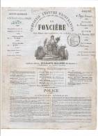 PARIS ROUEN LA FONCIERE-G DE ROTHIACOB -10 RUE DE LA SEILLE -1879 - Banca & Assicurazione