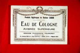 3 étiquettes Anciennes D´eau De Cologne Docteur Zabon - Etiquettes