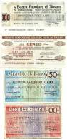 ITALY 100 LIRE X 4 PROVISIONAL BANCOS INC. VENEZIA ETC. MOTIFS FRONT& BACK DATED 1976-1977 P.? READ DESCRIPTION !! - [ 4] Voorlopige Uitgaven