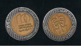 ISRAEL -  10 New Sheqalim  KM270  Bimetal - Israel