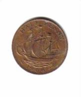 GREAT BRITAIN    1/2 PENNY  1966  (KM # 896) - C. 1/2 Penny