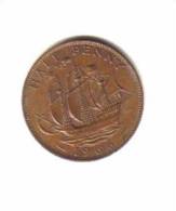 GREAT BRITAIN    1/2 PENNY  1966  (KM # 896) - C. 1/2 Penny