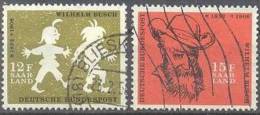 1958 Wilhelm Busch Mi 429-30 / Sc 309-10 / YT 411-2 Gestempelt / Oblitéré / Used - Oblitérés