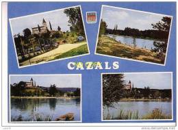 CAZALS -  Le Plan D´Eau Et Le Camping -  4 Vues -  N° 4 - Cazals