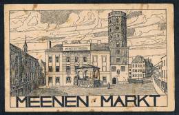 AK Menen(Meenen) 1918, Westflandern, Belgien, Glockenturm(Belfort), Markt, Feldpost, Fieldpost - Menen