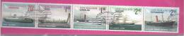 NEW ZEALAND 2012 SPECIAL STAMP POINTS STRIP-5 NZ SHIPS SEA MARINE LIMITED EDITION USED - Gebraucht