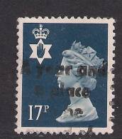 NORTHERN IRELAND GB 1990 17p DEEP BLUE USED MACHIN STAMP 1 CENTRE BAND SG N144..( K87 ) - Irlanda Del Norte