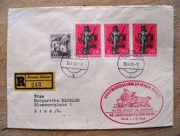 Cover Sent In Austria Osterreich, Ersttag FDC, Registered, Freiwillige FEUERWEHR FIREFIGHTERS Special Red Cancel - Lettres & Documents