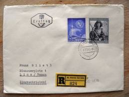 Cover Sent In Austria Osterreich, Ersttag FDC, Registered, Kunst Donauschule Uit - Cartas & Documentos