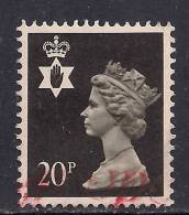 NORTHERN IRELAND GB 1989 20p BROWNISH BLACK USED MACHIN STAMP SG N151..( K130 ) - Nordirland