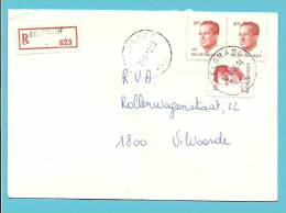 2136+2203 Op Brief Aangetekend Met Stempel BELGRADE - 1981-1990 Velghe
