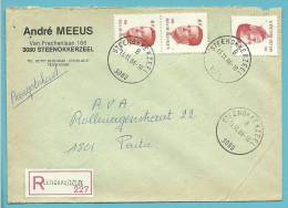 2136+2203 Op Brief Aangetekend Met Stempel STEENOKKERZEEL - 1981-1990 Velghe