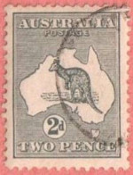 AUS SC #45  1915 Kangaroo And Map, CV $7.50 - Gebruikt