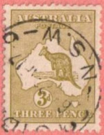 AUS SC #47  1915 Kangaroo And Map, CV $8.50 - Oblitérés