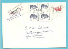 2135+2203 Op Brief Aangetekend Met Stempel WEZEMBEEK-OPPEM 1 - 1981-1990 Velghe
