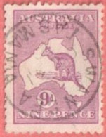 AUS SC #50a  1915 Kangaroo And Map  W/SON ("SWANSEA TASMANIA"), CV $11.00 - Used Stamps