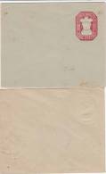 2 Diff., Combination, Normal/Albino Unused 13 Paisa Envelope / Cover, India, Postal Stationey, As Scan - Omslagen