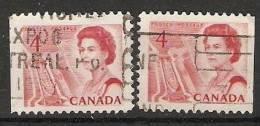 Canada  1967-72 Queen Elizabeth II  Perf. 12 (o) 4c - Single Stamps