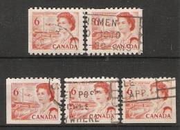 Canada  1967-72 Queen Elizabeth II  Perf. 10 (o) 6c - Single Stamps