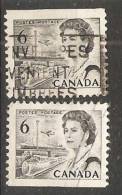 Canada  1967-72 Queen Elizabeth II  Perf. 12.5 X 12 (o) 6c - Timbres Seuls