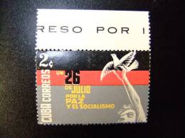 CUBA    1960  DIA DEL 26 JULIO  POR LA PAZ Y SOCIALISMO Yvert & Tellier  N º 560 **  MNH (papier Côtelé) - Nuevos