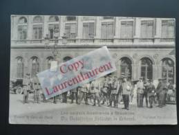 BRUXELLES _ Les Soldats Allemands à Bruxelles Devant La Gare Du Nord  - 1914 - Schienenverkehr - Bahnhöfe