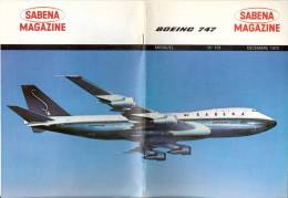 Aviation- Avion-Aéronautique-SABENA Magazine: Numéro Spécial 'Boeing 747' Décembre 1970- N°101 - Aviación