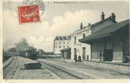 N°29175 -cpa Péllevoisin -la Gare- - Gares - Avec Trains